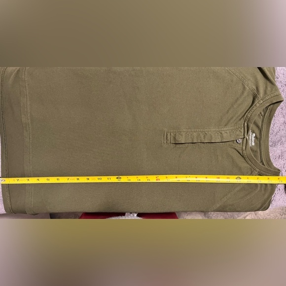 Madewell Loden Tuscan Green Henley Long Sleeve Tee Size S - Picture 7 of 9